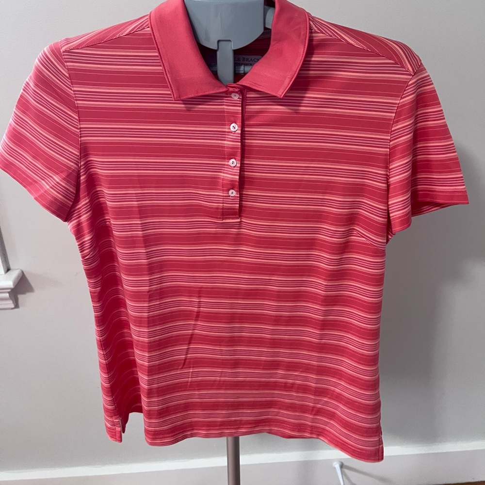 Pebble Beach Pink Striped Button Down Shirt